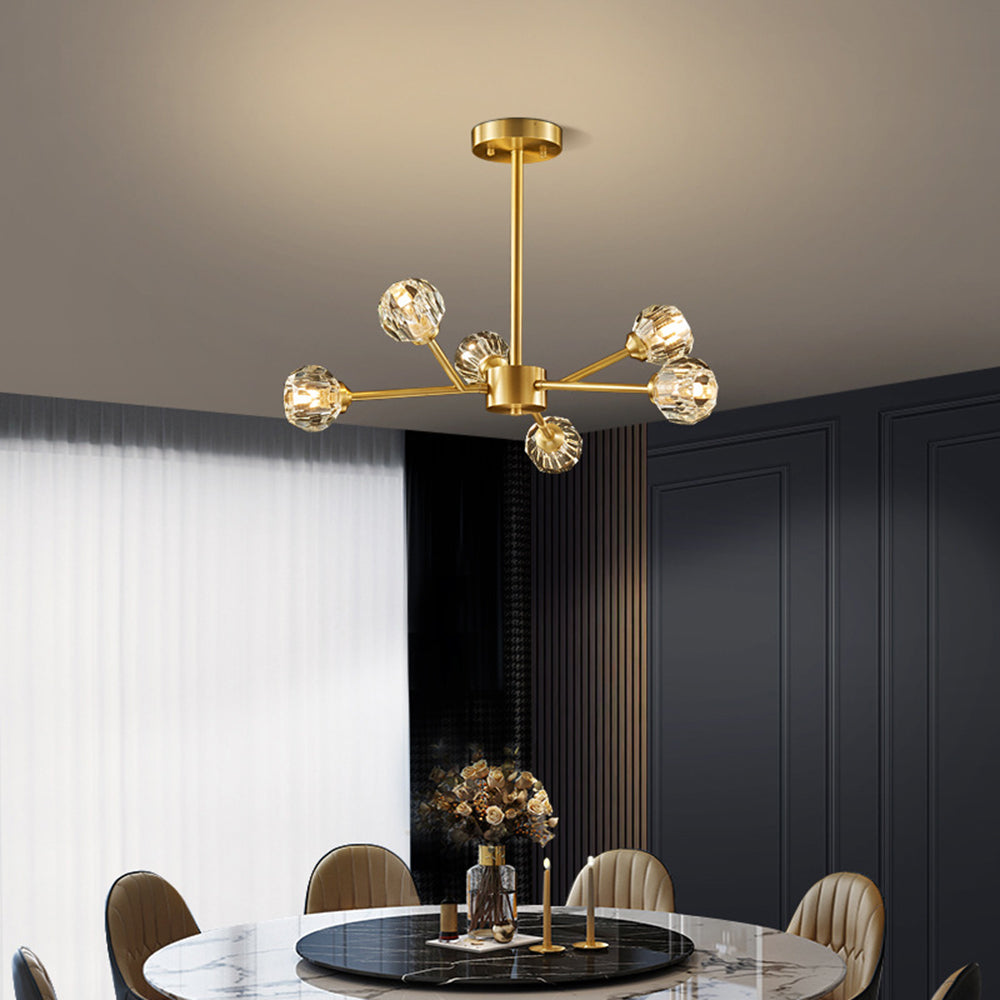 Valentina Modern Blown Metal Pendant Light, Gold