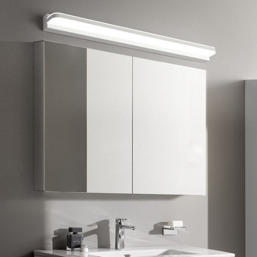 Leigh Wall Lamp Rectangular Modern, Acrylic Mirror, Black/White/Chrome/Gold, Bathroom