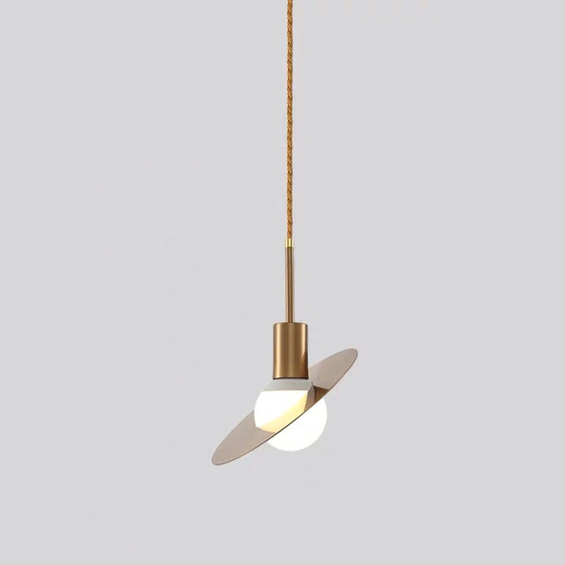 Cooley Modern Nordic Globe/Ring Metal/Glass Pendant Light, Gold