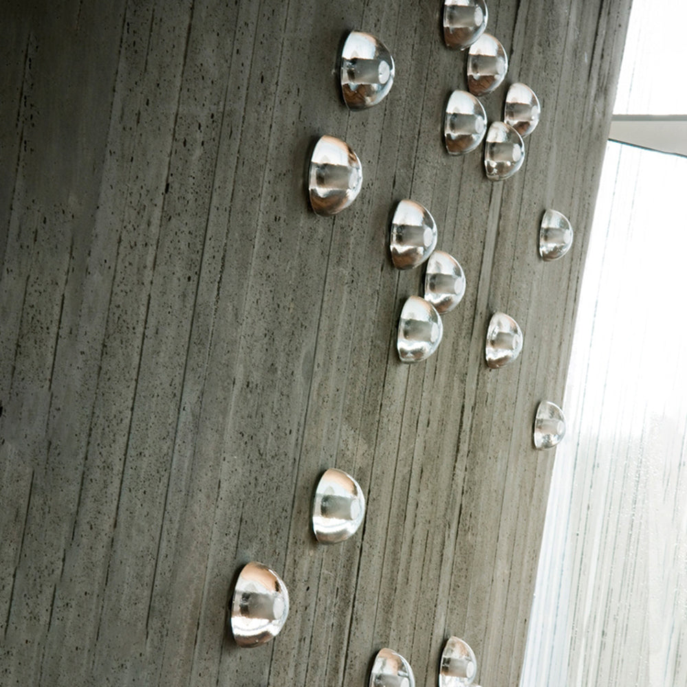 Valentina Waterproof Semi-circular Glass Outdoor Wall Lamp, Transparent