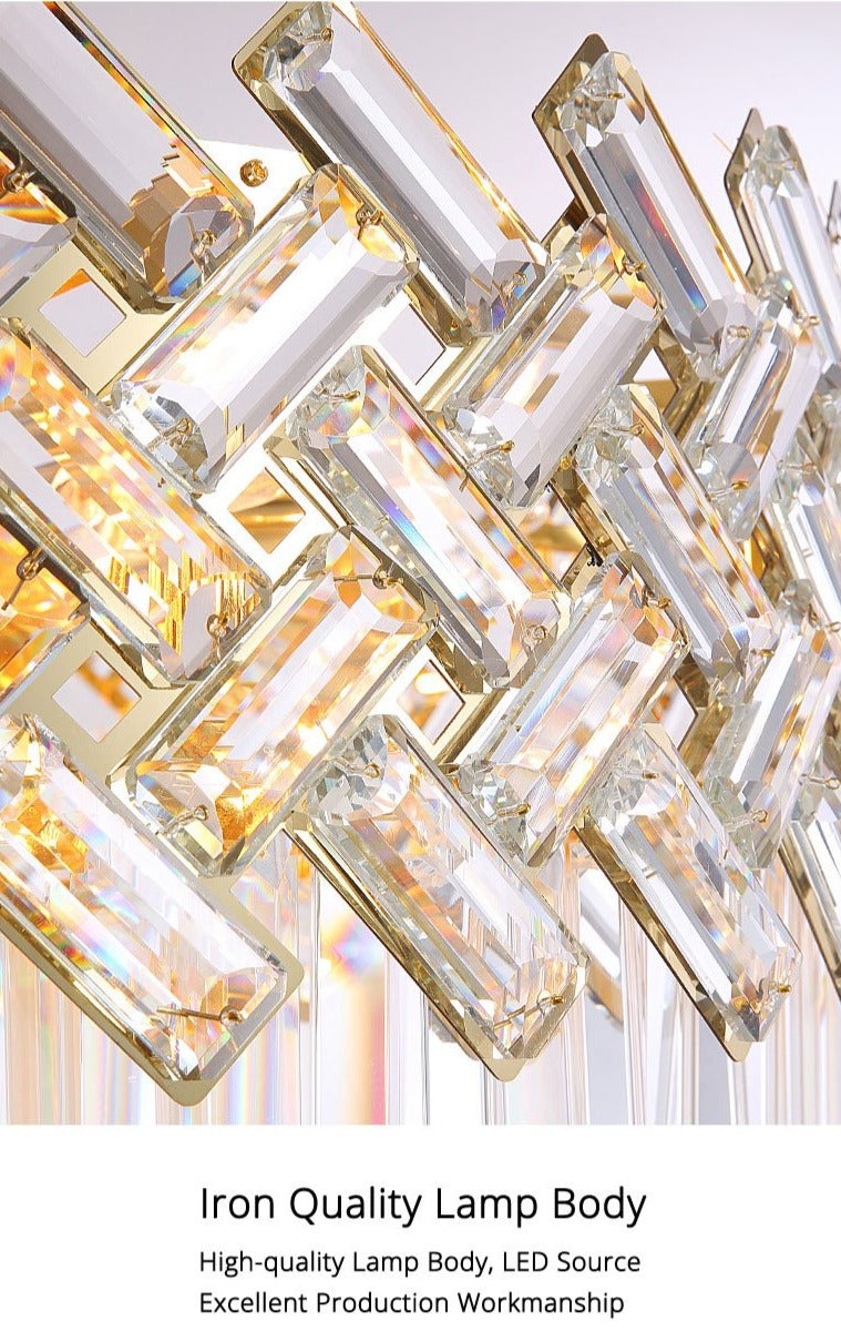 Marilyn Luxury Gold Chandelier, Crystal & Metal