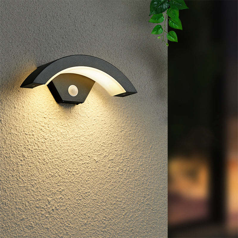 Orr Nordic Arc Metal LED Outdoor Wall Lamp, Black