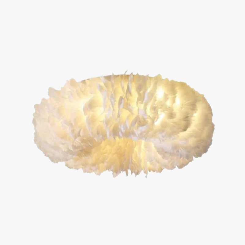 O'Moore Swan Feather Round Ceiling Light
