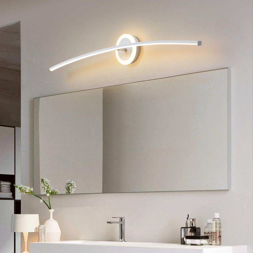 Leigh Modern Linear Metal Wall Lamp, White