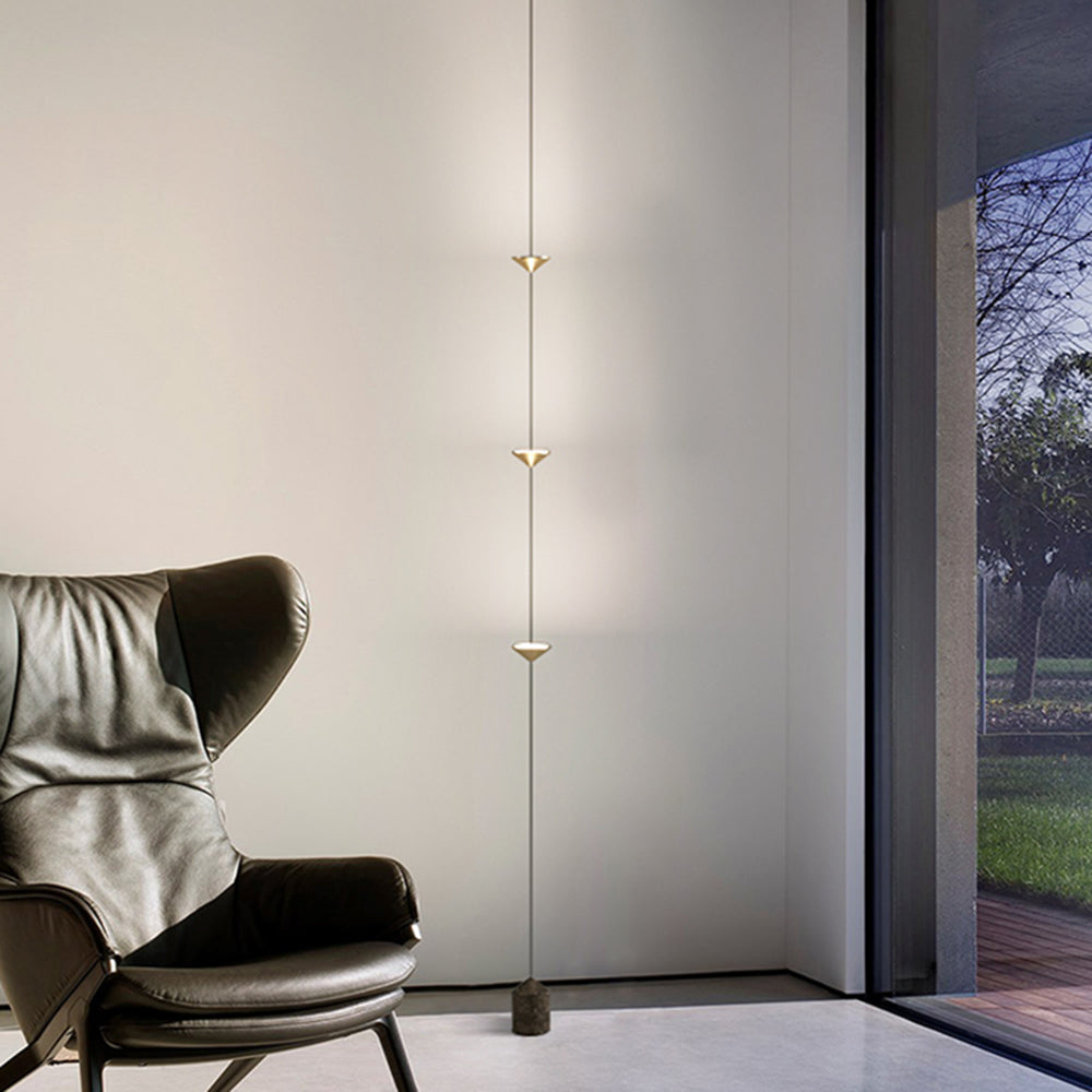 Edge Full-Length Minimalist Linear Floor Lamp, 3 Bulbs