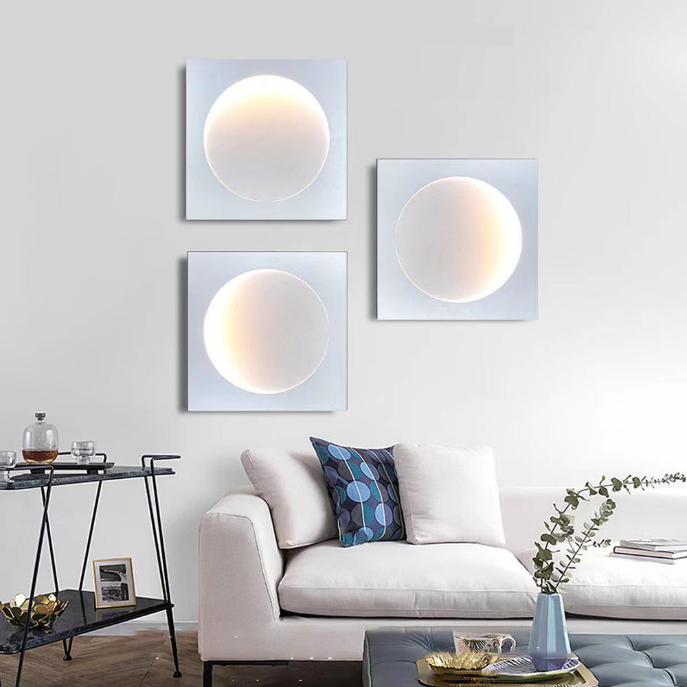 Elif Modern Design LED Moon Metal Wall Lamp, White