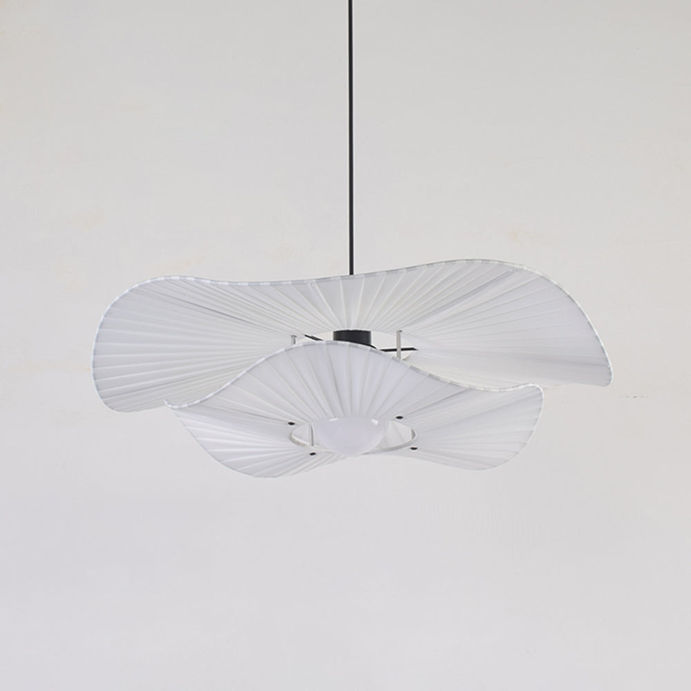 Renée Modern Nordic Cloth/Metal Shell Pendant Light, White