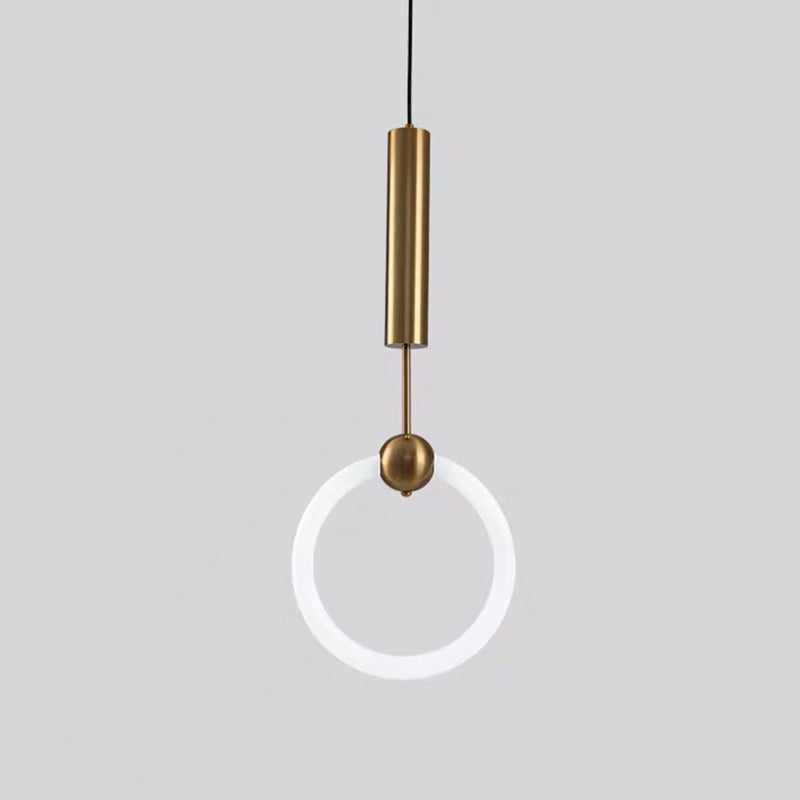 Cooley Modern Nordic Globe/Ring Metal/Glass Pendant Light, Gold