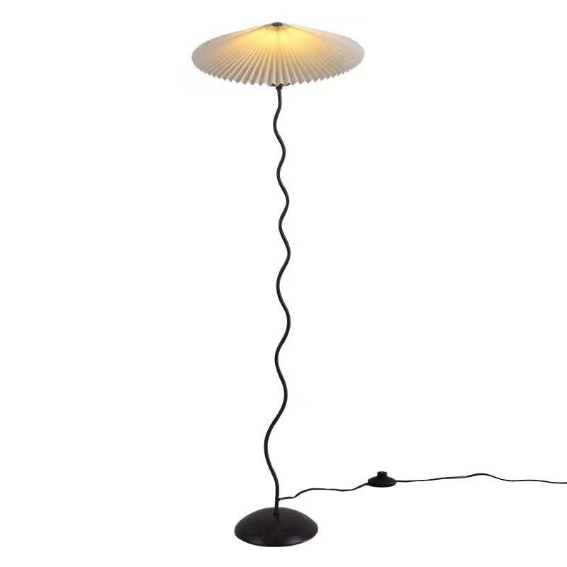 Renée Modern Mushroom Fabric Led Floor Lamp