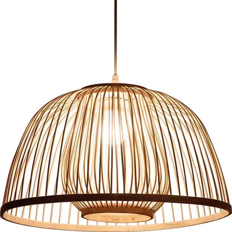 Natural Rattan Bamboo Boho Style Pendant Light For Dining Room, Living Room, Bedroom