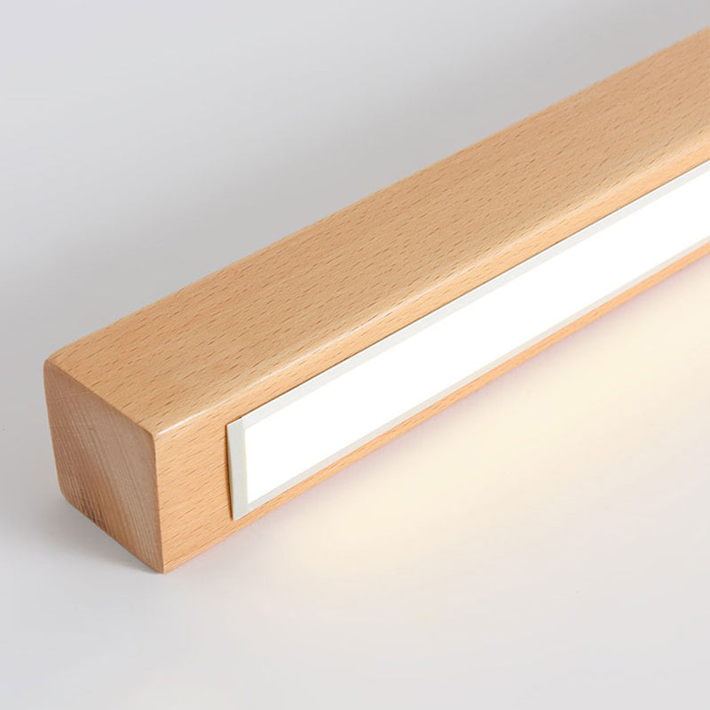 Edge Linear Ceiling Light, Wood, 23.6"/39.4"