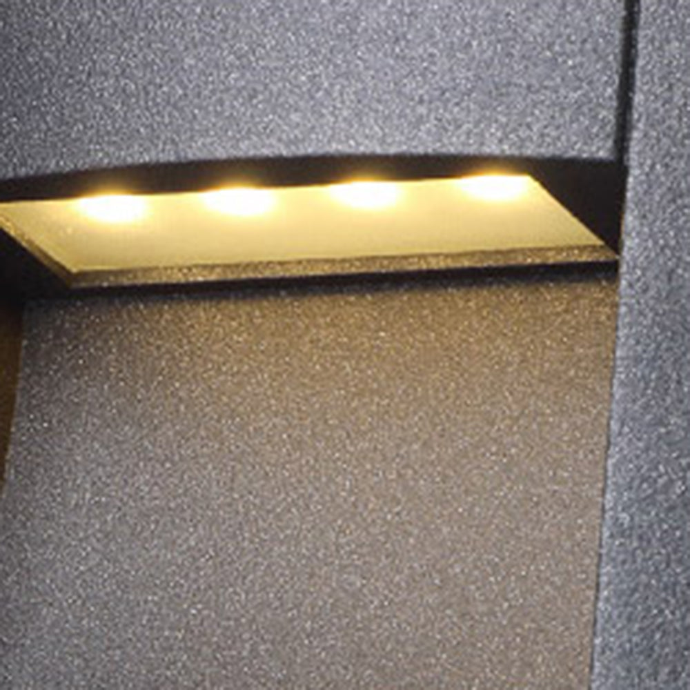 Orr Modern Metal Rectangular Surface Outdoor Deck/Step Light,, Black