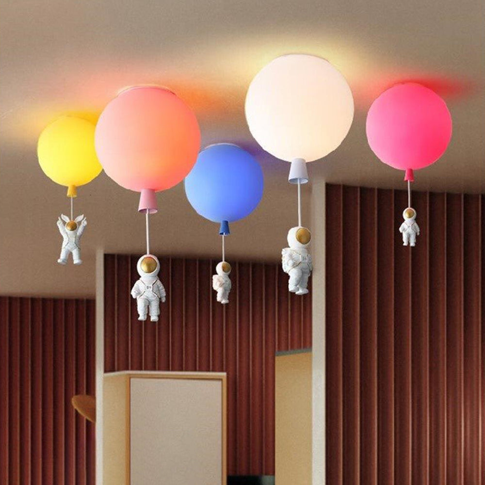 Fateh Astronaut Balloon Flush Mount Ceiling Light, 8 Color