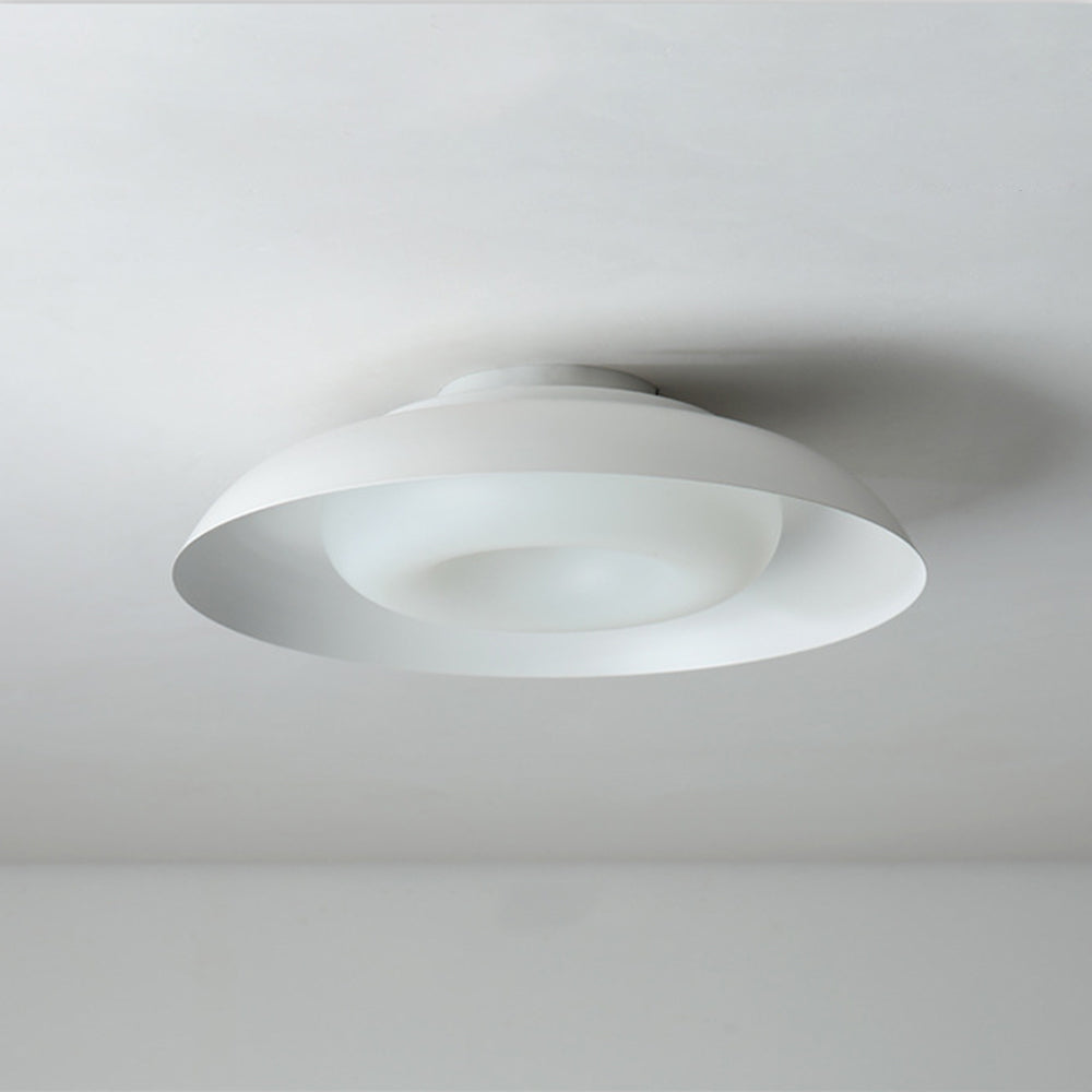 Carins Nordic Bowl Acrylic Flush Mount Ceiling Light, White