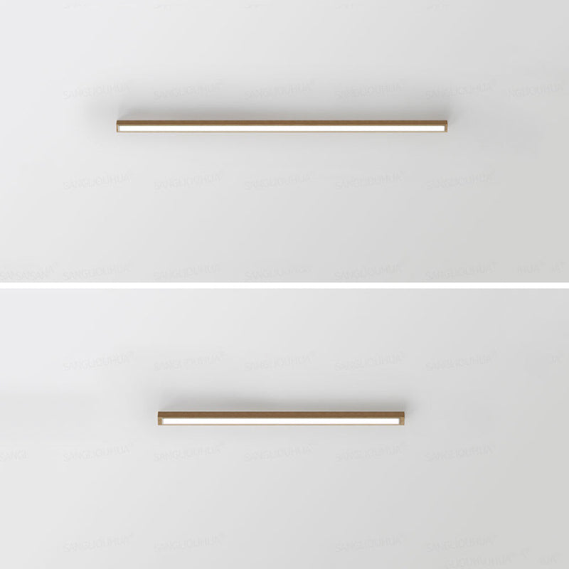 Edge Linear Ceiling Light, Wood, 23.6"/39.4"