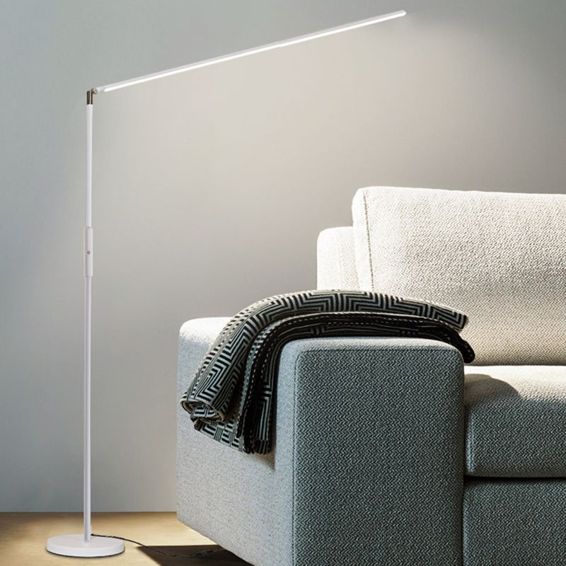 Edge Minimalistic Linear Floor Lamp, Metal, Black/White