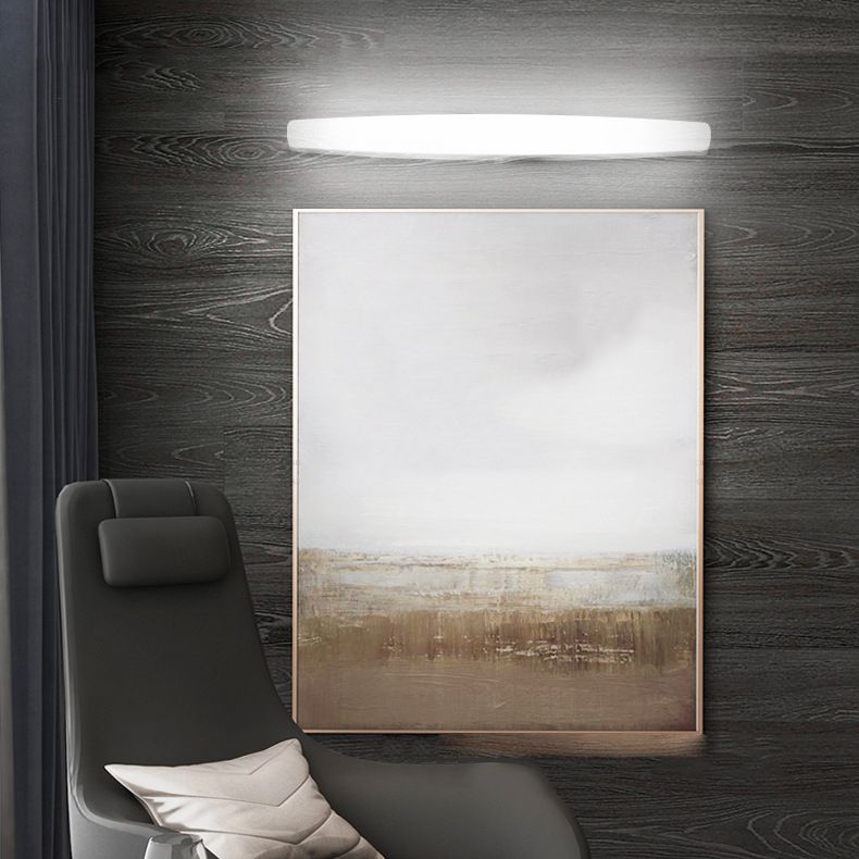 Edge Modern Oval Acrylic Wall Lamps, White