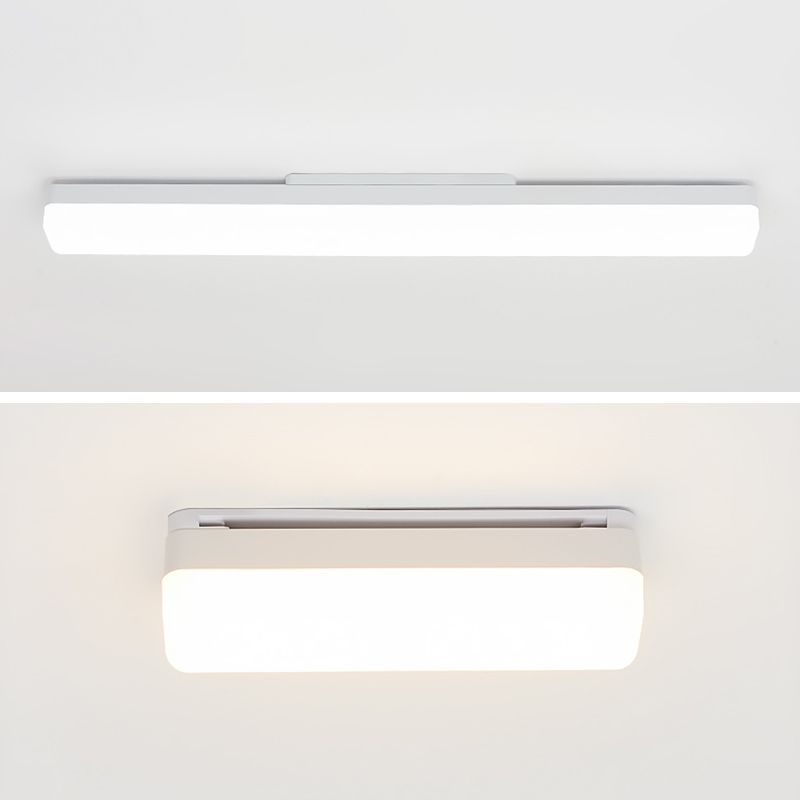 Edge Modern Rectangular Acrylic Modern Wall Lamp, White