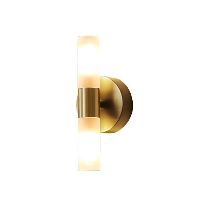 Leigh Modern Cylindrical Metal Led Wall Lamp, Gold