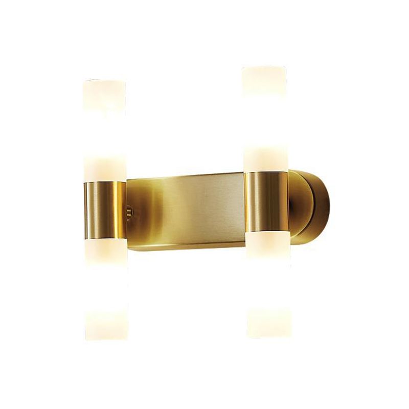 Leigh Modern Cylindrical Metal Led Wall Lamp, Gold