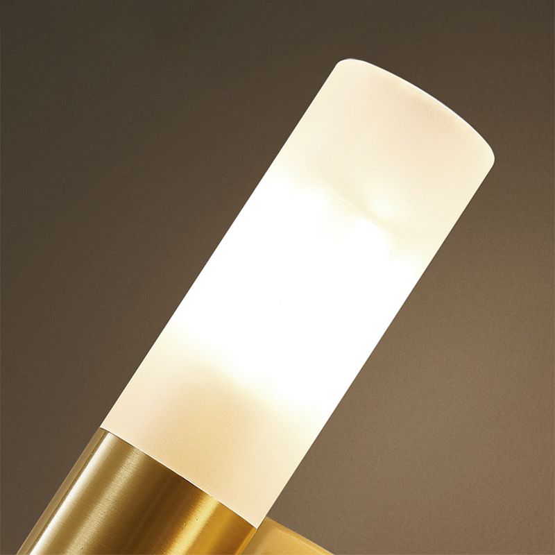 Leigh Modern Cylindrical Metal Led Wall Lamp, Gold