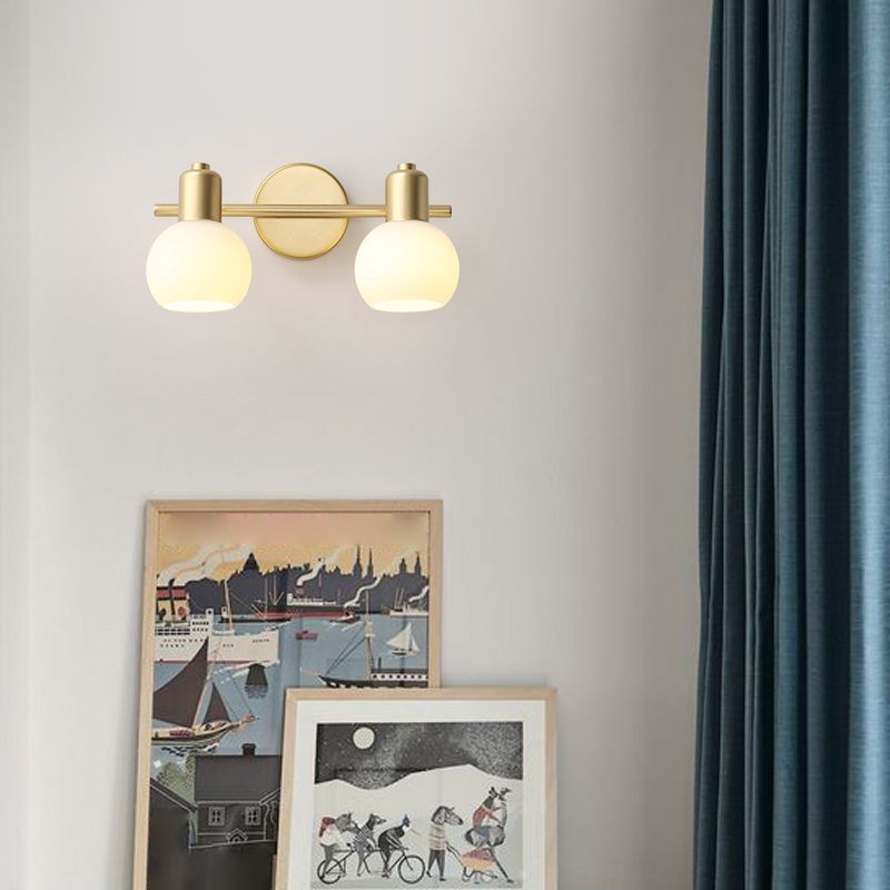 Valentina Modern Globe Metal Wall Mounted Lamps, Gold