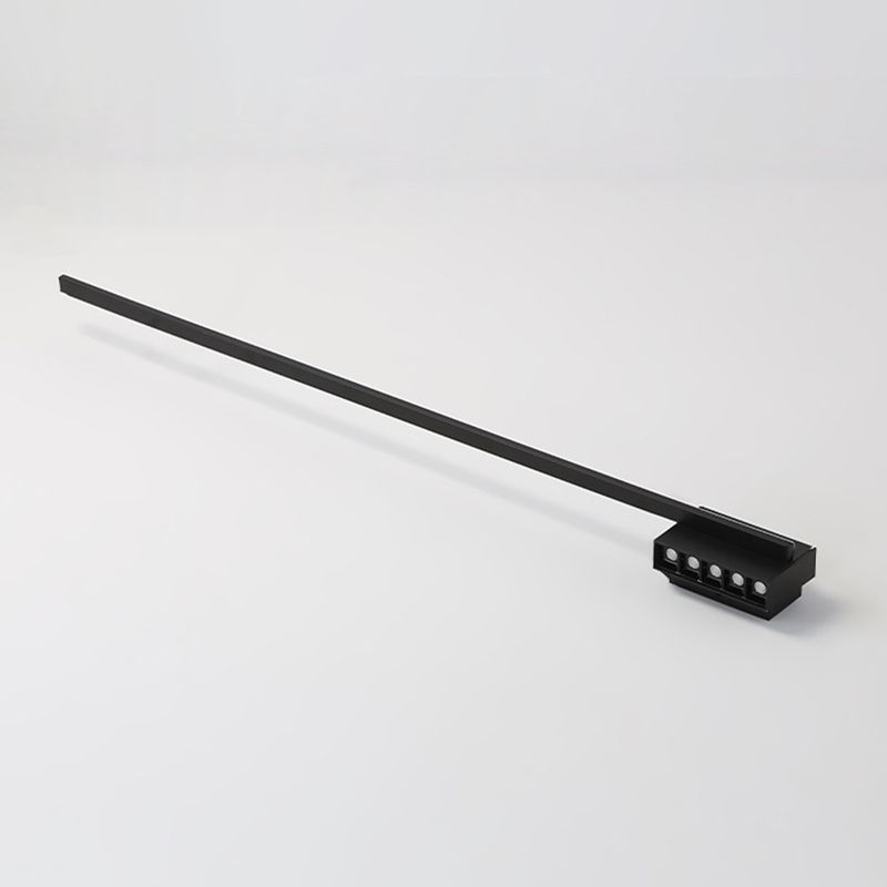 Edge Minimalist Linear Metal Vanity Wall Light, Black,  Bathroom