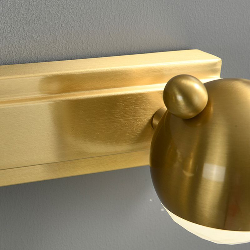 Leigh Modern Animal Globe Metal Vanity Wall Light, Gold, Bedroom