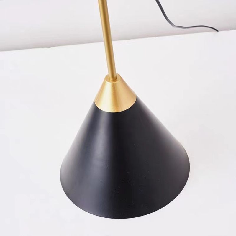 Salgado Modern Minimalist Geometric Metal Floor Lamp, Black