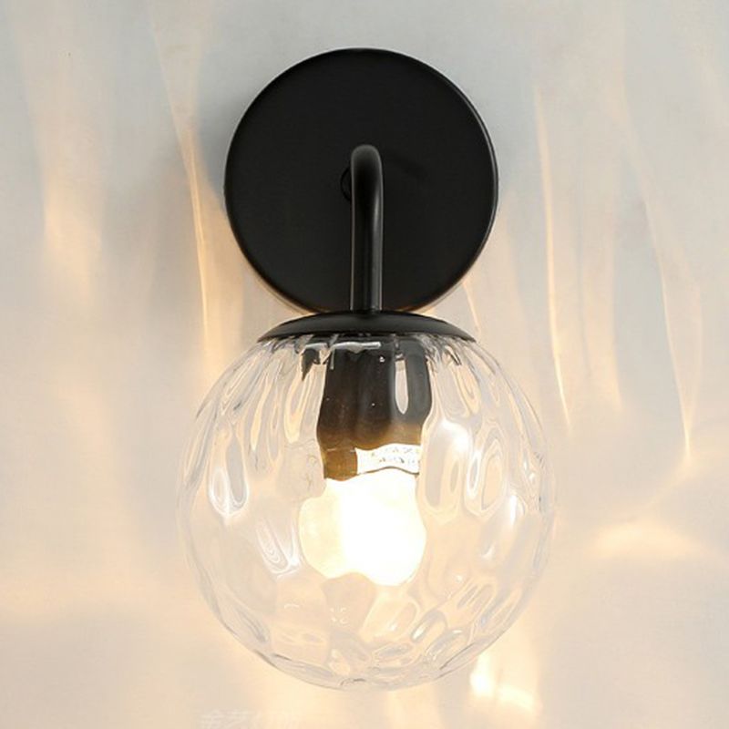 Valentina Vintage Clear Bubble Dresser Wall Lamp