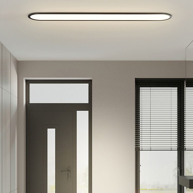 Edge Minimalist Thin Oval Flush Mount Ceiling Light