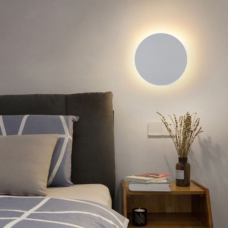 Orr Modern Round Wall Mounted Lamp, Metal, Bedside/Living Room