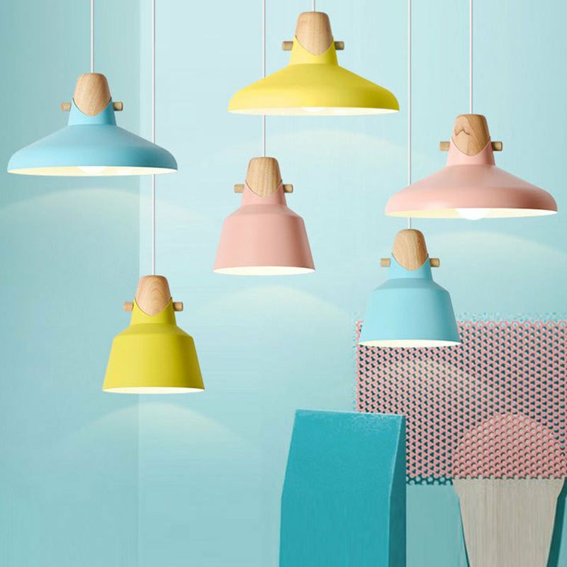 Morandi Nordic Dome Metal Pendant Light, Bule/Green/Pink