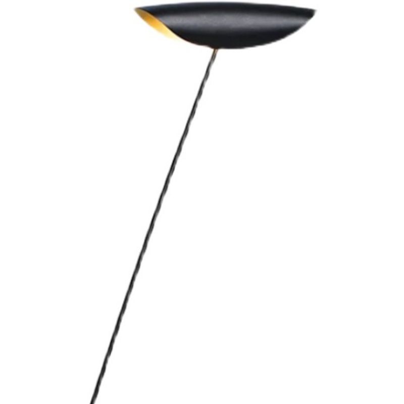 Carins Modern Bowl Linear Metal Floor Lamp,Black