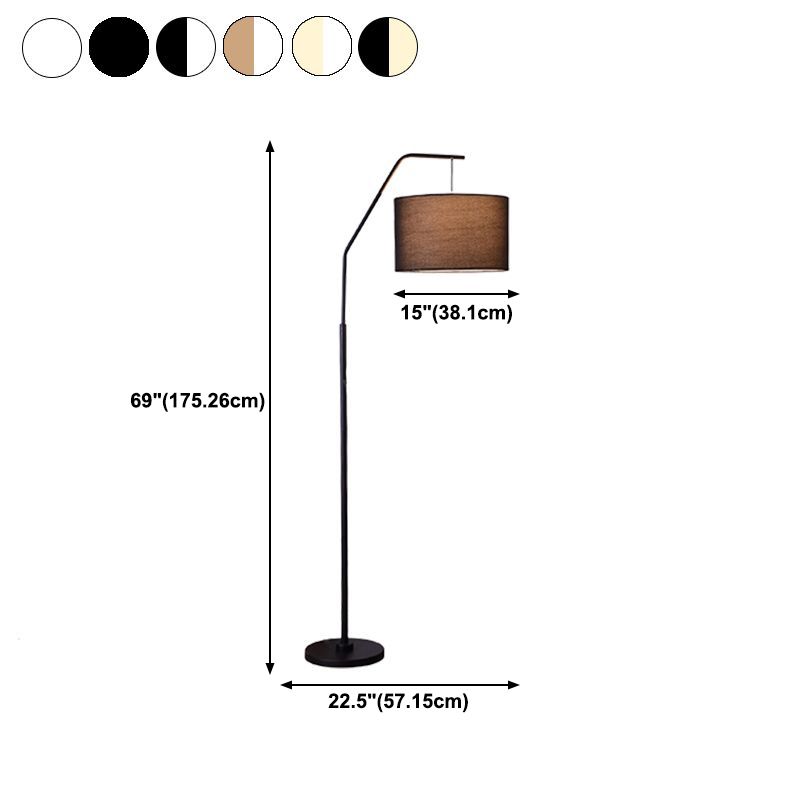 Eryn Cylinder Shape Floor Lamp, Over Arching Floor Lamp, Unique