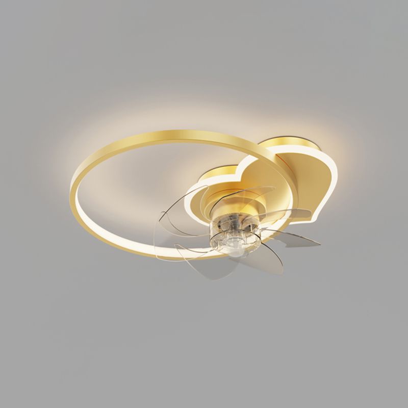 Arisha Ceiling Fan with Light, 2/3/4/5 Rings, 2 Color, L 18"/22"/24"/31.5"