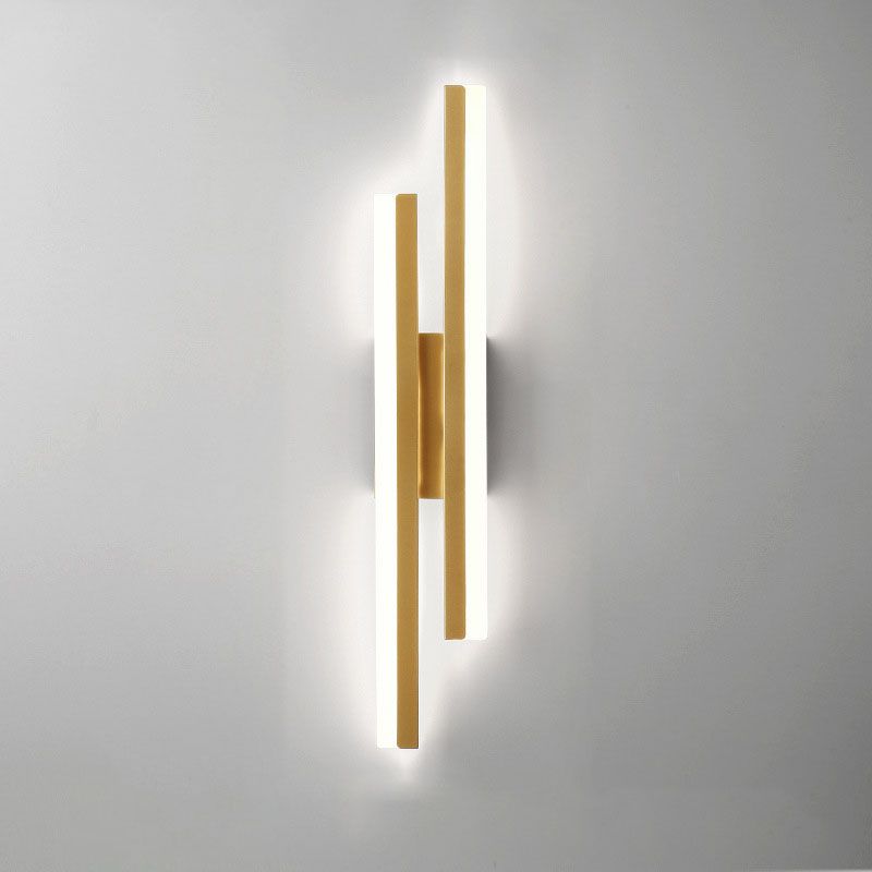 Alana Minimalist Geometric Wall Lamp, Acrylic/Metal, Black/White