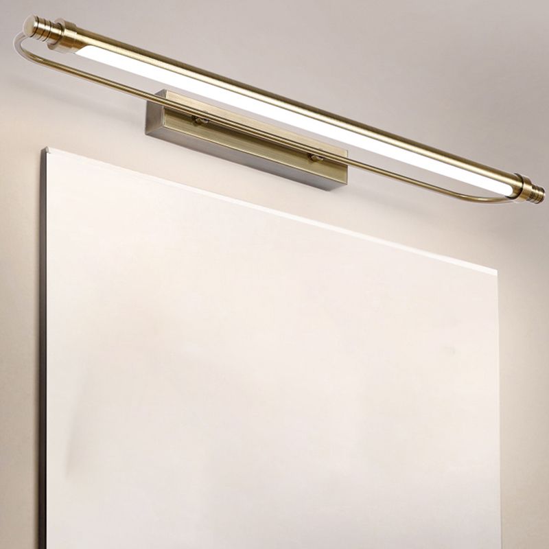 Leigh Modern Linear Metal Vanity Wall Lamp, Gold