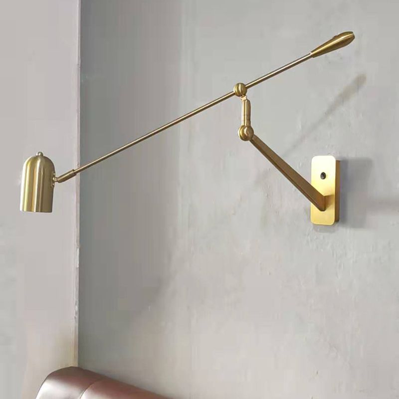 Freja Wall Lamp Cylindrical Modern/Minimalist, Metal, Adjustable, Gold, Bedroom