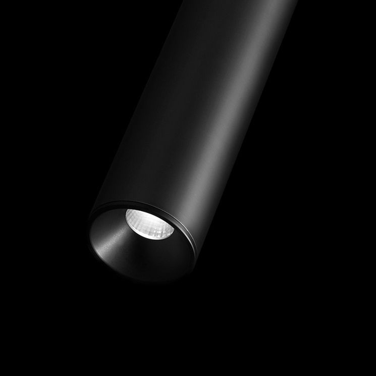 Edge Minimalist Cylinder Black Pendant Light