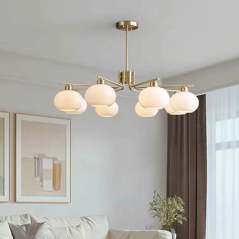 Valentina Pendant Light Semi-Circular Modern, Metal/Glass, Gold/Nickel, Dining Room