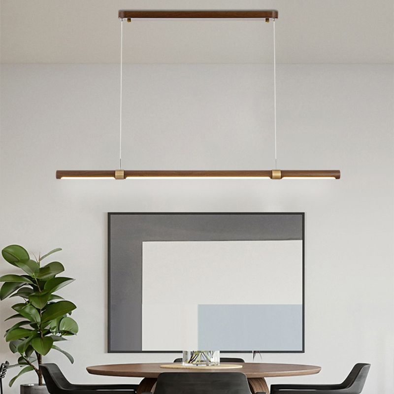 Ozawa Modern Minimalist Pendant Light, Metal Water Transfer Wood