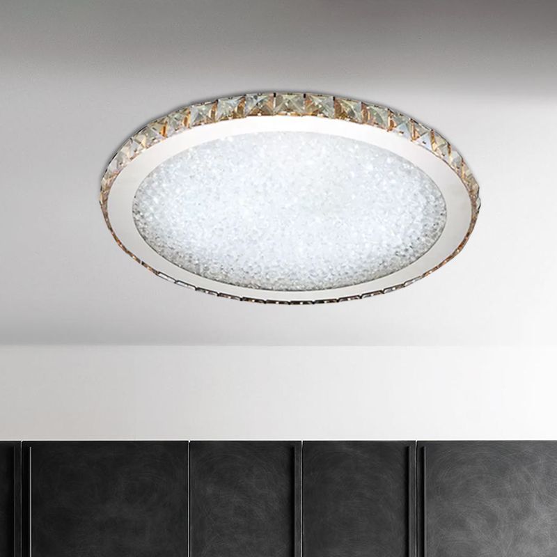 Kristy Luxury Stacked Crystal Glitter Flush Mount Ceiling Light