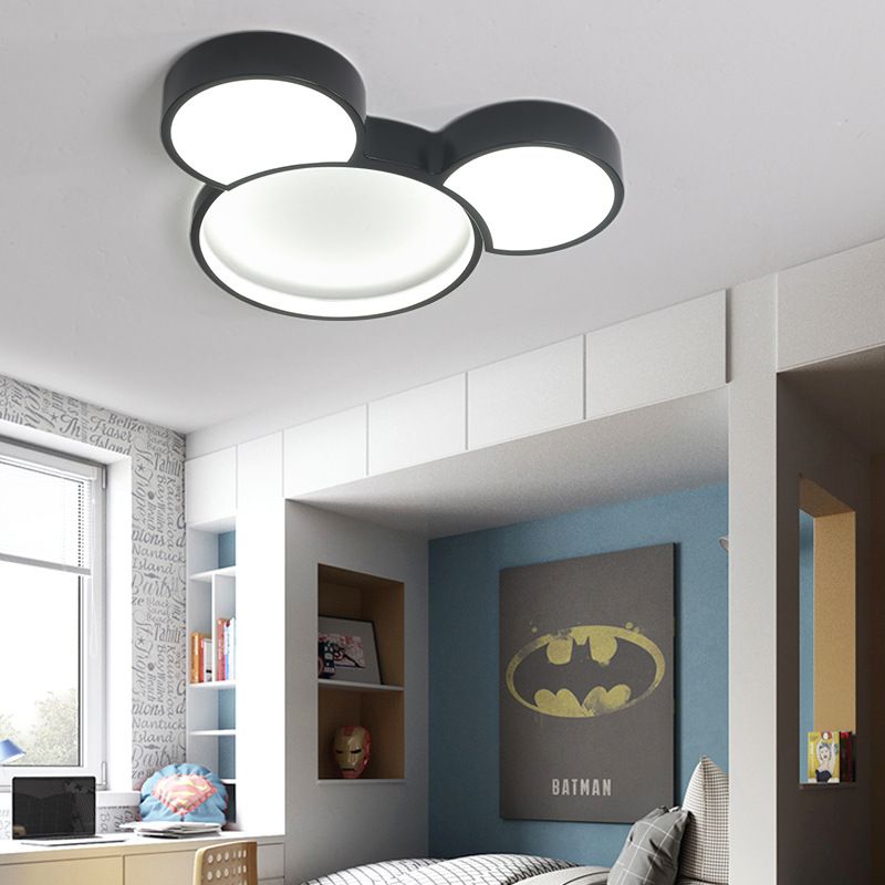 Freja Cartoon Mouse Flush Mount Ceiling Light, 2 Style