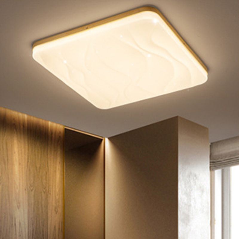 Ozawa LED Geometric Flush Mount Ceiling Light, White