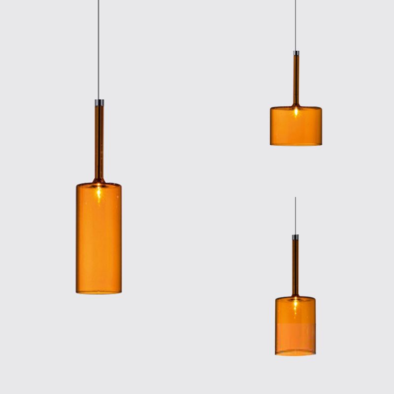 Hailie Minimalist Modern Glass LED Pendant Light, 3 Style