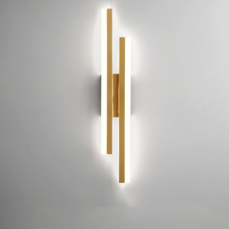 Alana Minimalist Geometric Wall Lamp, Acrylic/Metal, Black/White