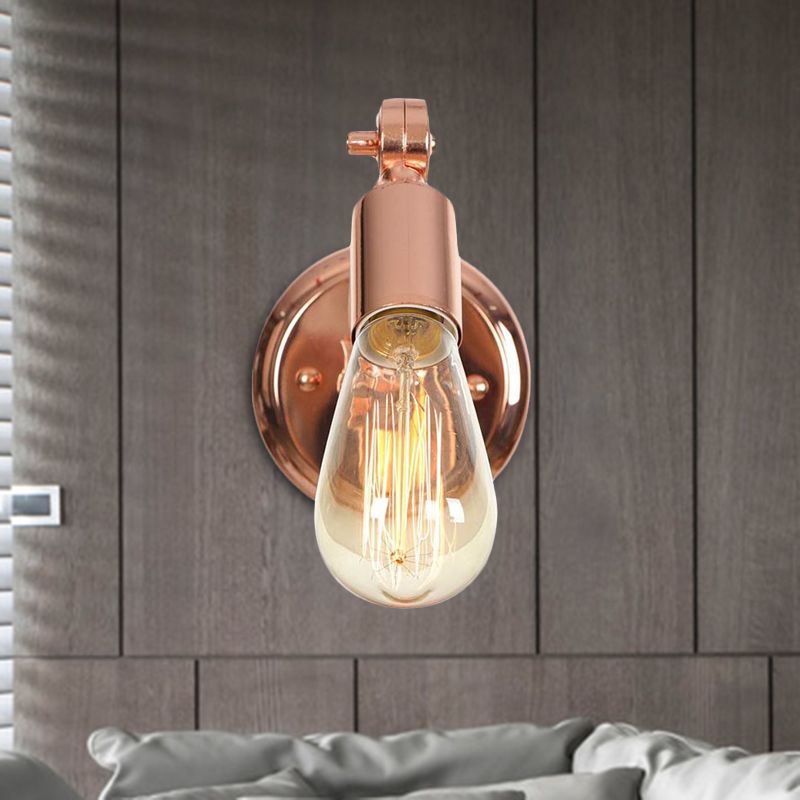 Alessio Wall Lamp Bulb Wooden Adjustable Makeup Gold, Living Room