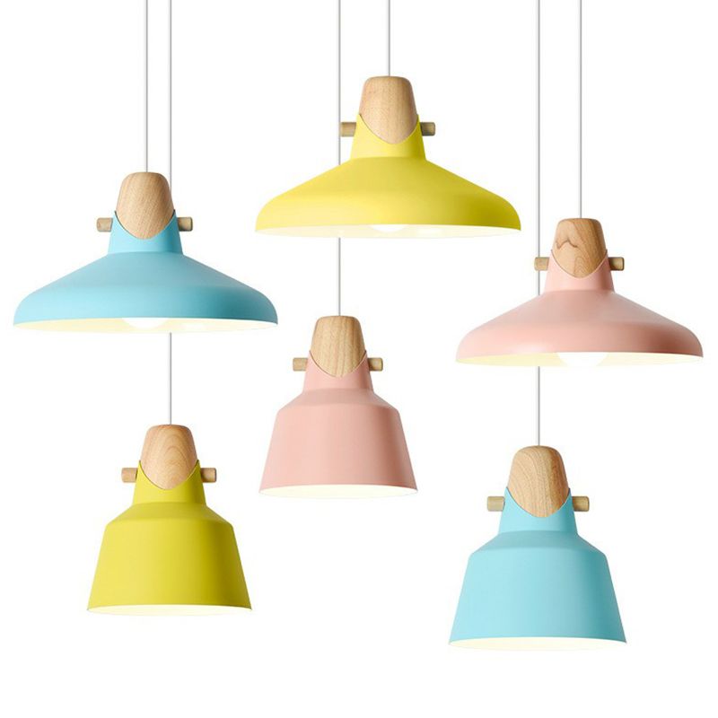 Morandi Nordic Dome Metal Pendant Light, Bule/Green/Pink