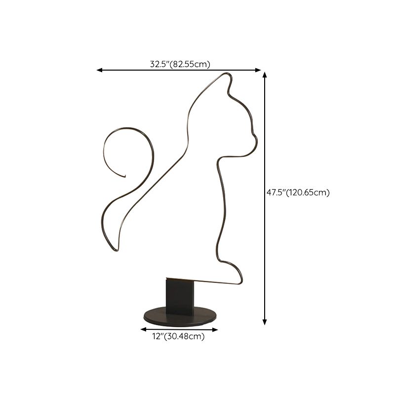 Edge Modern Cat/Dog  Linear Metal Acrylic Floor Lamp